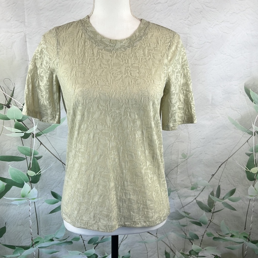 Rebecca Taylor Lemon Jacquard Tee